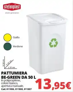 Brico Io Pattumiera Be-Green da 50 L offerta
