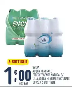 Gruppo Pascar Sveva acqua minerale effervescente naturale / Lilia acqua minerale naturale offerta