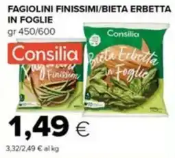 Tigre Fagiolini finissimi/bieta erbetta in foglie Consilia offerta