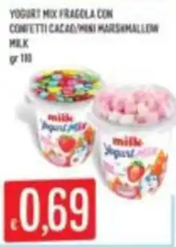 Mercadò Yogurt mix fragola con confetti cacao/mini marshmallow milk offerta