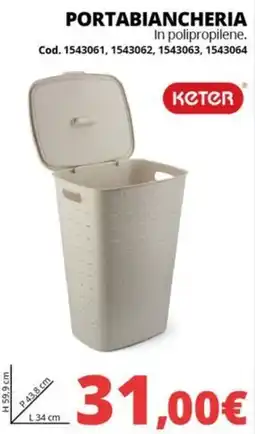 Brico Io Portabiancheria Keter offerta