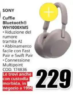 MediaWorld Sony cuffie bluetooth wh1000xm5 offerta