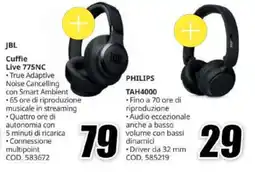 MediaWorld JBL Cuffie Live 775NC offerta