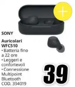 MediaWorld Sony Auricolari WFC510 offerta