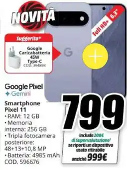 MediaWorld Google Pixel Gemini offerta