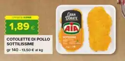 Tigre Cotolette di pollo sottilissime Gran Dorate AIA offerta
