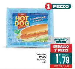 Altasfera Wurstel PAVO hotdog offerta
