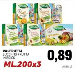 Emporio Amato Valfrutta succhi di frutta in brick offerta