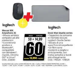 MediaWorld Logitech Mouse MX Anywhere 3S offerta