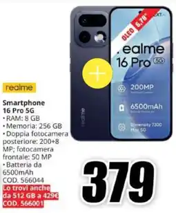 MediaWorld realme Smartphone 16 Pro 5G offerta