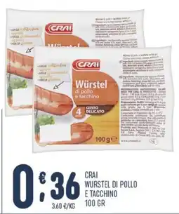 Gruppo Pascar Crai wurstel di pollo e tacchino offerta