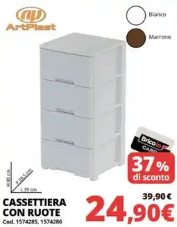 Brico Io Cassettera con ruote ArtPlast offerta