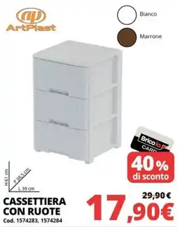 Brico Io Cassettera con ruote ArtPlast offerta
