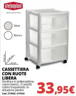 Brico Io Cassettiera con ruote libera offerta