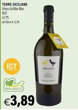 Hurrà Terre Siciliane Vino Grillo Bio offerta