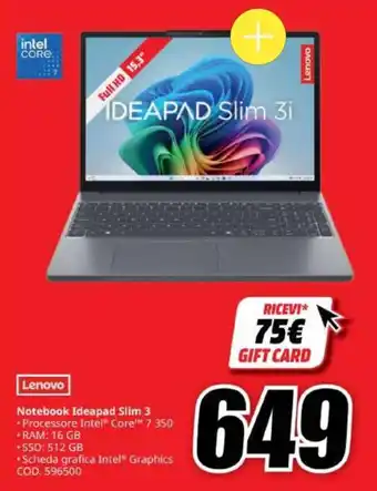Lenovo Notebook Ideapad Slim 3