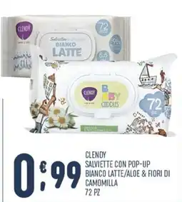 Gruppo Pascar Clendy salviette con pop-up bianco latte/aloë & fiori di camomilla offerta