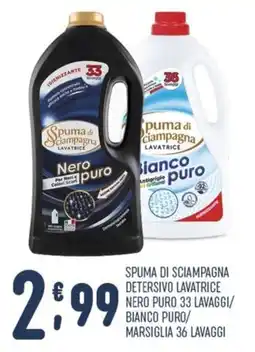 Gruppo Pascar Spuma di sciampagna detersivo lavatrice nero puro / bianco puro offerta