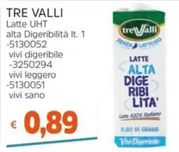 Stop&Shop Latte UHT alta Digeribilità treValli offerta