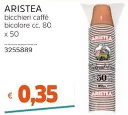 Stop&Shop Bicchieri caffè bic colore Aristea offerta