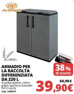 Brico Io ArtPlast armadio per la raccolta differenziata offerta