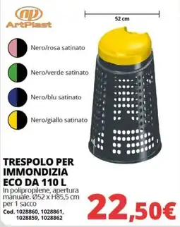 Brico Io Trespolo per immondizia eco da 110 l ArtPlast offerta