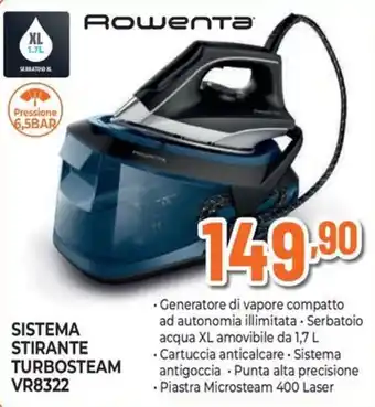 Rowenta Sistema stirante Turbosteam VR8322
