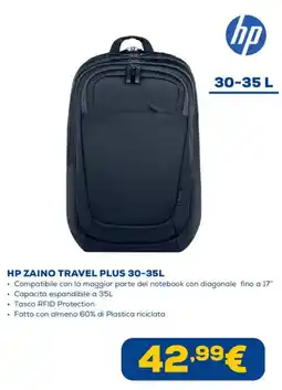 Euronics HP Zaino Travel Plus 30-35L offerta