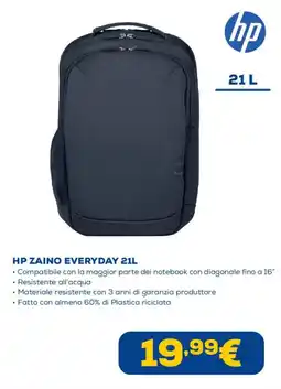 Euronics HP Zaino Everyday 21L offerta