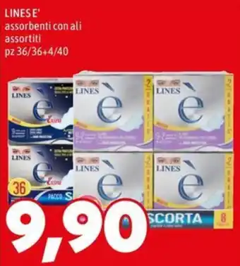Lines e' assorbenti con ali