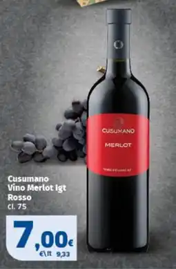 Sigma Cusumano Vino Merlot Igt Rosso offerta