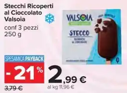 Carrefour Iper Stecchi Ricoperti al Cioccolato Valsoia offerta