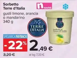 Carrefour Iper Sorbetto Terre d'Italia offerta