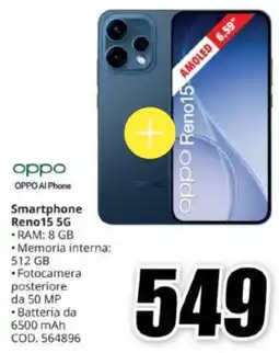 MediaWorld OPPO Reno15 5G offerta