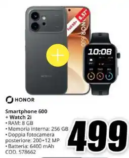 MediaWorld Honor Smartphone 600 + Watch 2i offerta