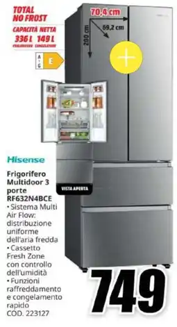 MediaWorld Frigorifero Multidoor 3 porte Hisense offerta