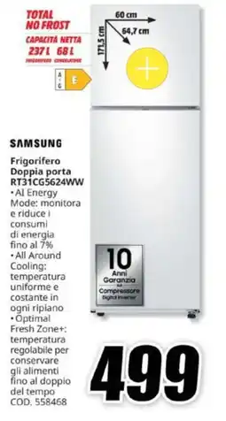MediaWorld Samsung Frigorifero Doppia porta offerta
