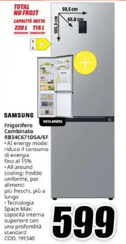 MediaWorld Frigorifero Combinato Samsung offerta
