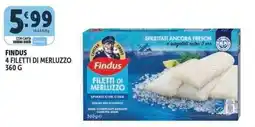 Deco Superfreddo Findus filetti di merluzzo offerta