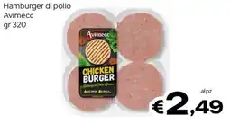 MAX Supermercati Hamburger di pollo Avimecc offerta