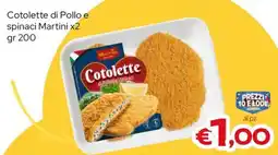 MAX Supermercati Cotolette di Pollo e Spinaci Martini offerta
