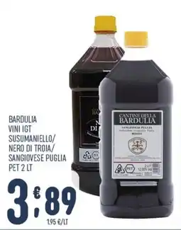 Gruppo Pascar Bardulia vini igt susumaniello/nero di troia/sangiovese puglia offerta