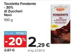 Carrefour Iper Tavoletta Fondente Novi offerta
