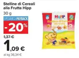Carrefour Iper Stelline di Cereali alla Frutta Hipp offerta