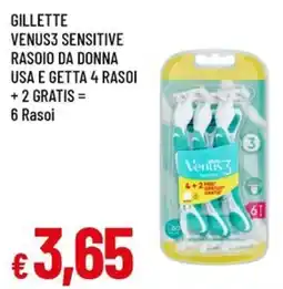 Famila Superstore Gillette Venus3 Sensitive Rasoio da donna offerta