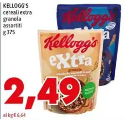 MEGA Kellogg's cereali extra granola assortiti offerta