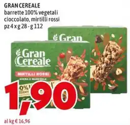 MEGA Gran Cereale barrette 100% vegetali cioccolato, mirtilli rossi offerta