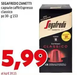 MEGA Segafredo Zanetti capsule caffè Espresso classico offerta