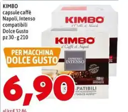 MEGA Kimbo capsule caffè Napoli, Intenso compatibili Dolce Gusto offerta
