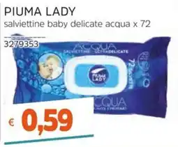 Stop&Shop Salviettine baby delicate acqua Piuma Lady offerta